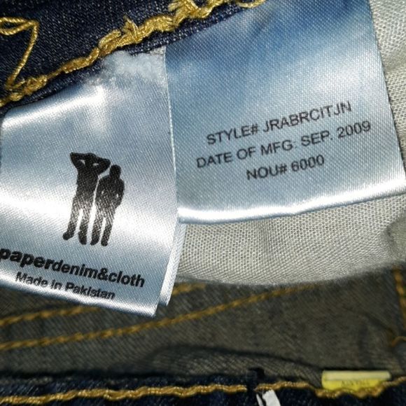 Paper Denim & Cloth Distressed Straight Leg Jeans - Picture 3 of 6